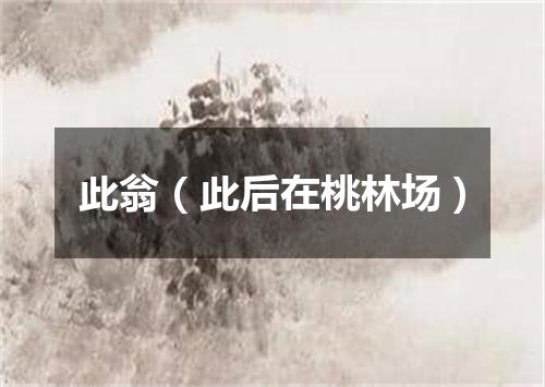 此翁（此后在桃林场）