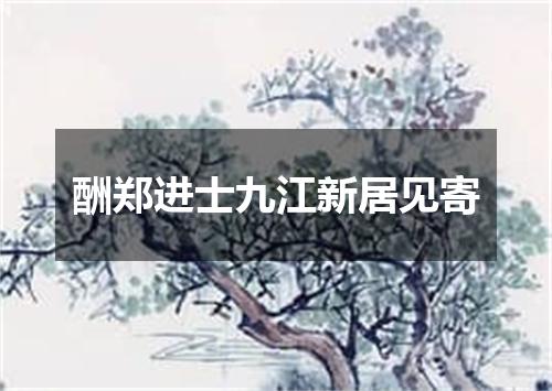 酬郑进士九江新居见寄
