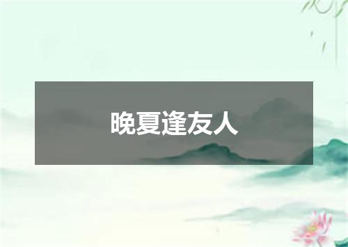 晚夏逢友人