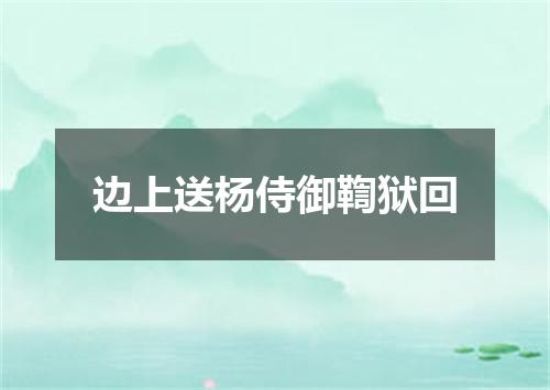 边上送杨侍御鞫狱回