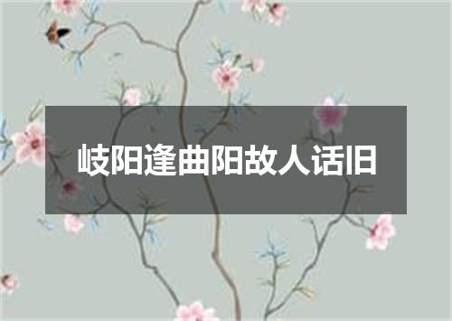 岐阳逢曲阳故人话旧
