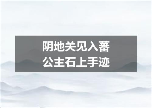 阴地关见入蕃公主石上手迹