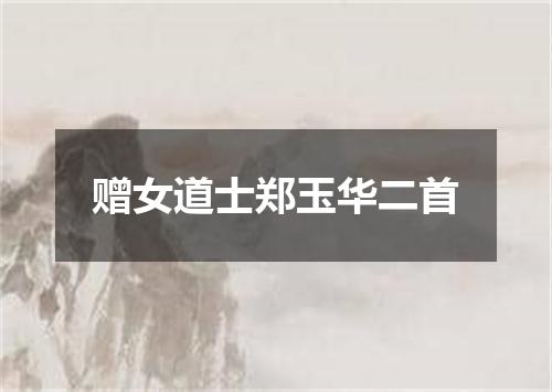 赠女道士郑玉华二首