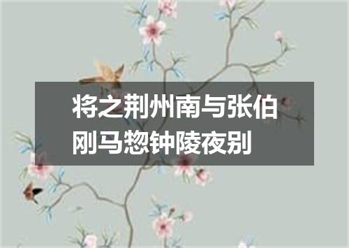 将之荆州南与张伯刚马惣钟陵夜别