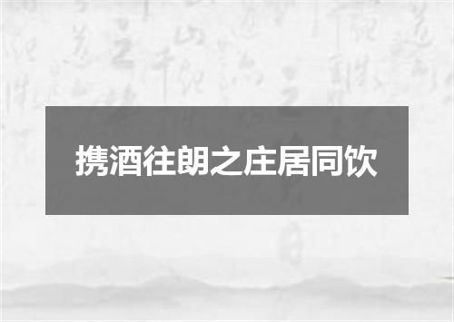 携酒往朗之庄居同饮