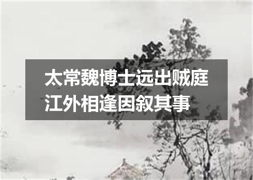 太常魏博士远出贼庭江外相逢因叙其事