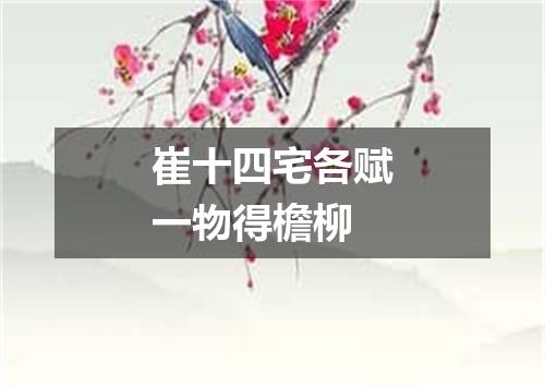 崔十四宅各赋一物得檐柳