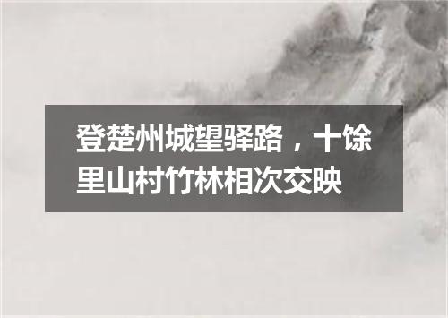 登楚州城望驿路，十馀里山村竹林相次交映