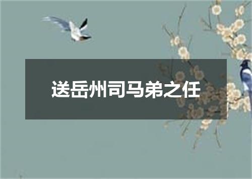 送岳州司马弟之任