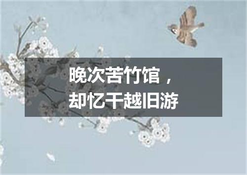 晚次苦竹馆，却忆干越旧游