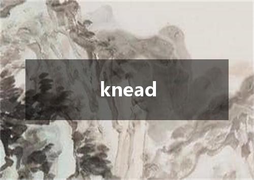 knead是什么意思