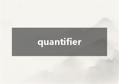 quantifier是什么意思