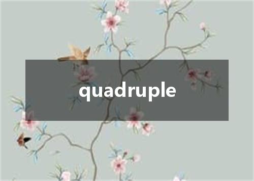 quadruple是什么意思