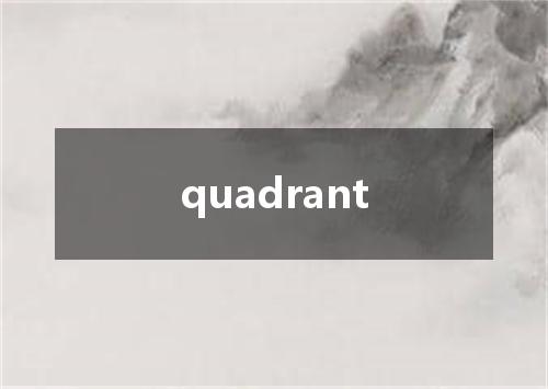 quadrant是什么意思