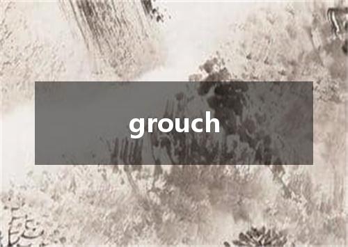 grouch是什么意思