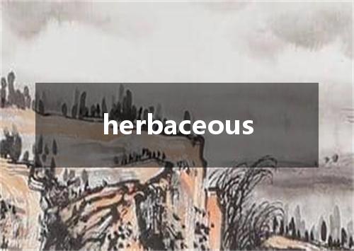 herbaceous是什么意思
