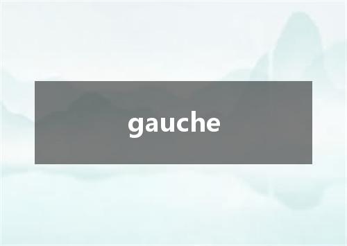 gauche是什么意思