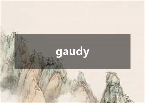 gaudy是什么意思