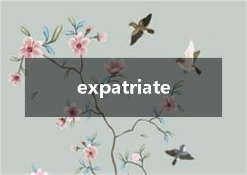 expatriate是什么意思