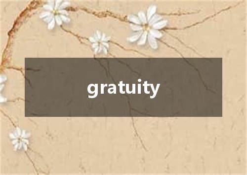 gratuity是什么意思