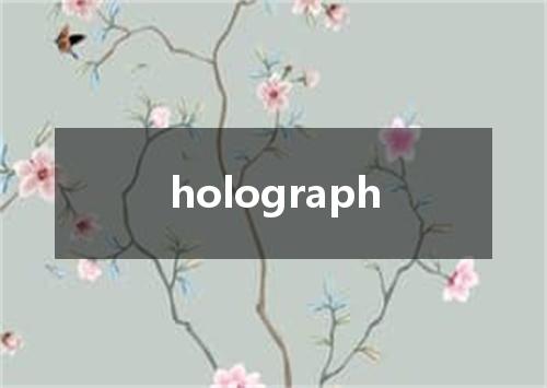 holograph是什么意思