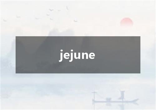 jejune是什么意思