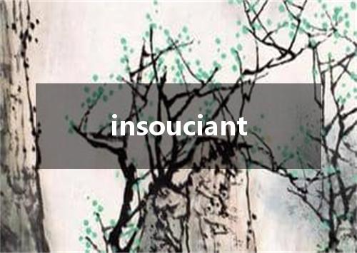 insouciant是什么意思
