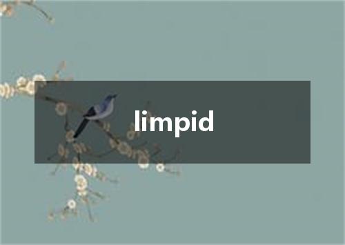 limpid是什么意思