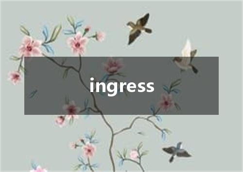 ingress是什么意思