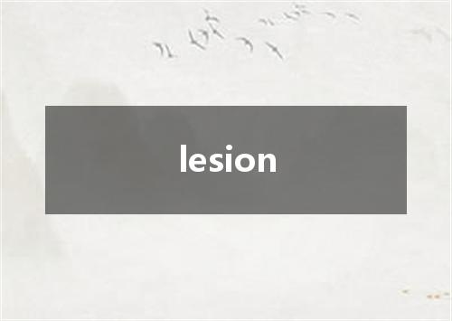lesion是什么意思