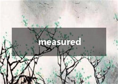 measured是什么意思