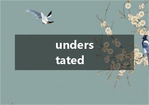 understated是什么意思
