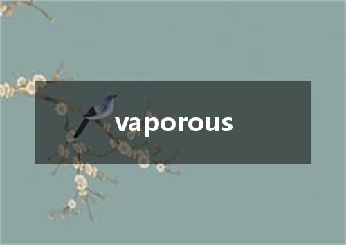 vaporous是什么意思