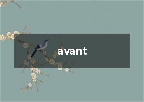 avant是什么意思