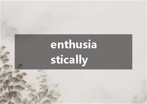 enthusiastically是什么意思
