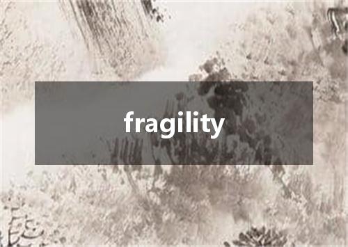 fragility是什么意思