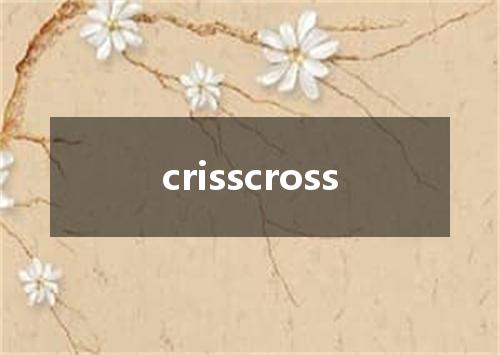 crisscross是什么意思