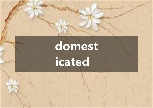 domesticated是什么意思