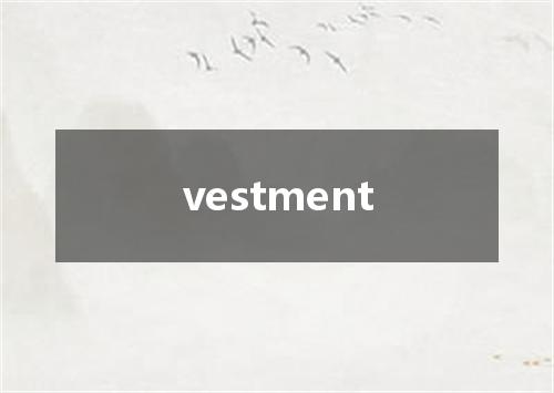 vestment是什么意思