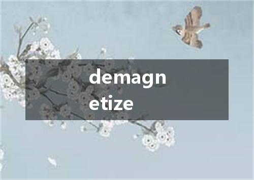 demagnetize是什么意思