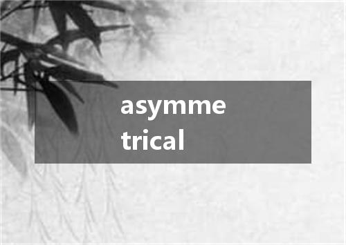 asymmetrical是什么意思