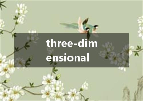 three-dimensional是什么意思