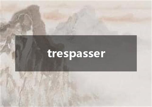 trespasser是什么意思