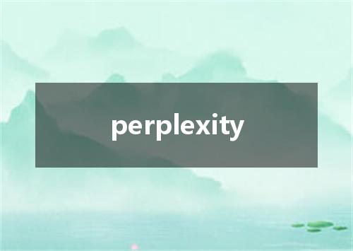 perplexity是什么意思