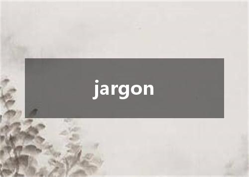 jargon是什么意思