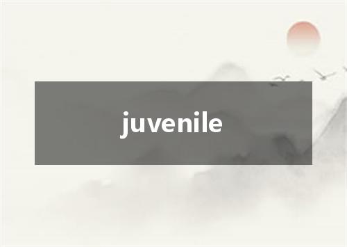 juvenile是什么意思