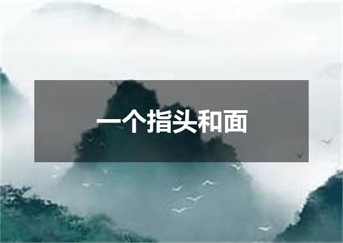 一个指头和面