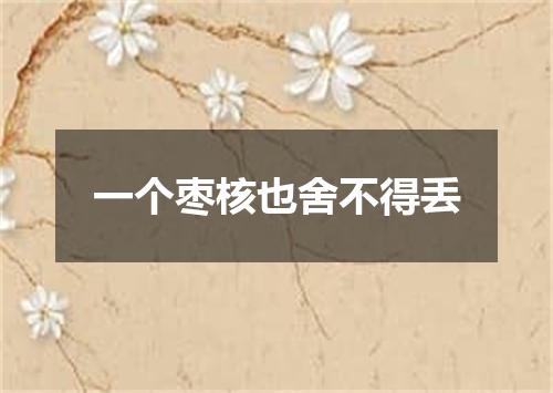 一个枣核也舍不得丢