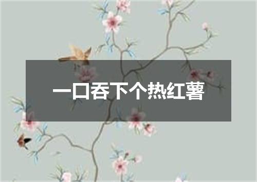 一口吞下个热红薯