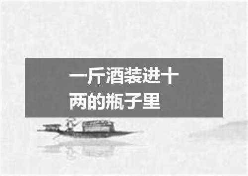 一斤酒装进十两的瓶子里